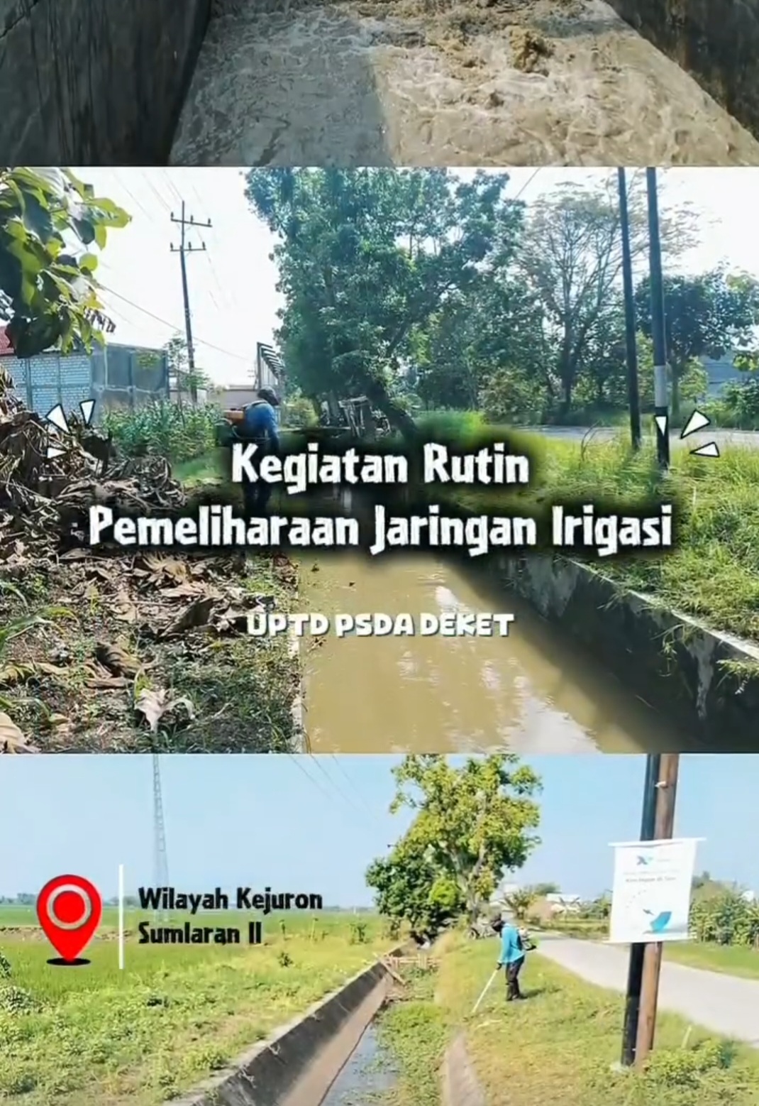 Foto: Kegiatan Pemeliharaan Rutin Saluran Irigasi Wilayah Kejuron Sumlaran II