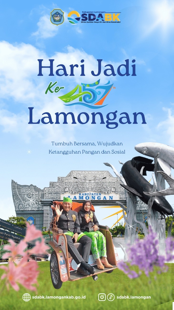 Foto: Semangat Guyub Rukun Warnai Apel dan Kirab Pataka Hari Jadi Lamongan ke-457