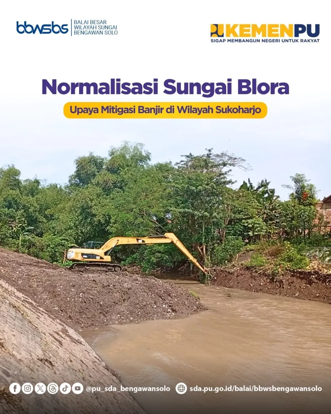 Foto: Normalisasi Sungai Blora, Upaya Mitigasi Banjir Di Wilayah Sukoharjo