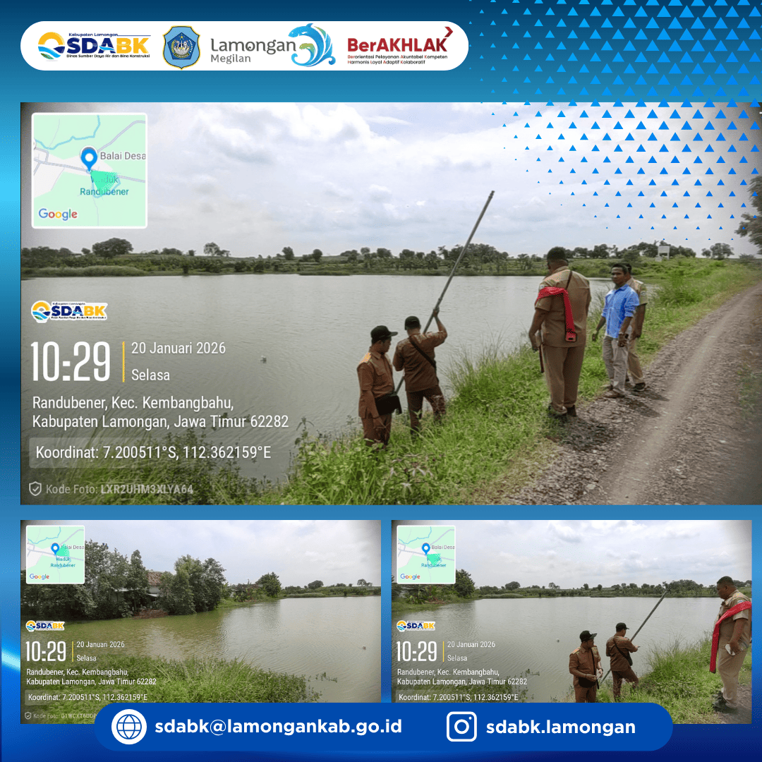 Foto: Monitoring Embung Desa Randubener Kec. Kembangbahu