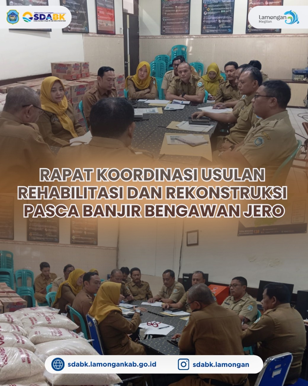 Rapat Koordinasi Usulan Rehabilitasi dan Rekonstruksi Pasca Banjir Bengawan Jero
