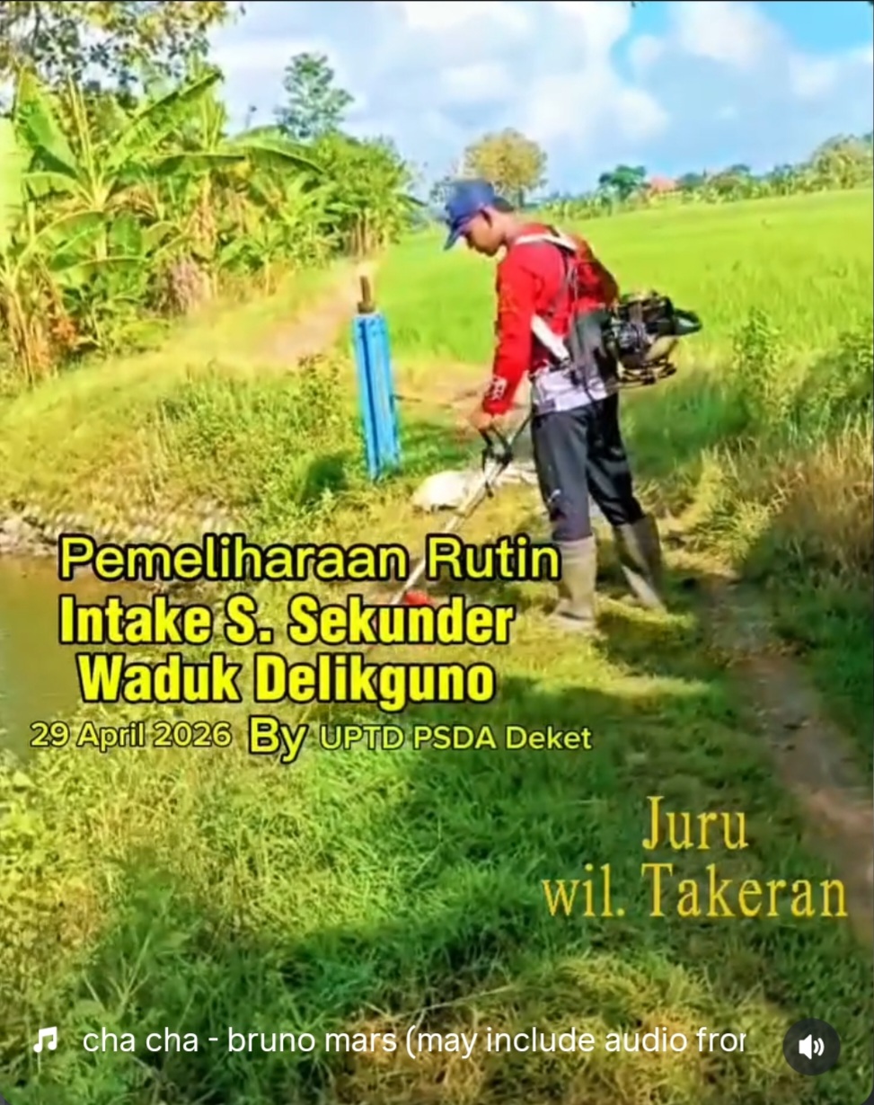 Foto: Pemeliharaan Rumput Waduk Delikguno