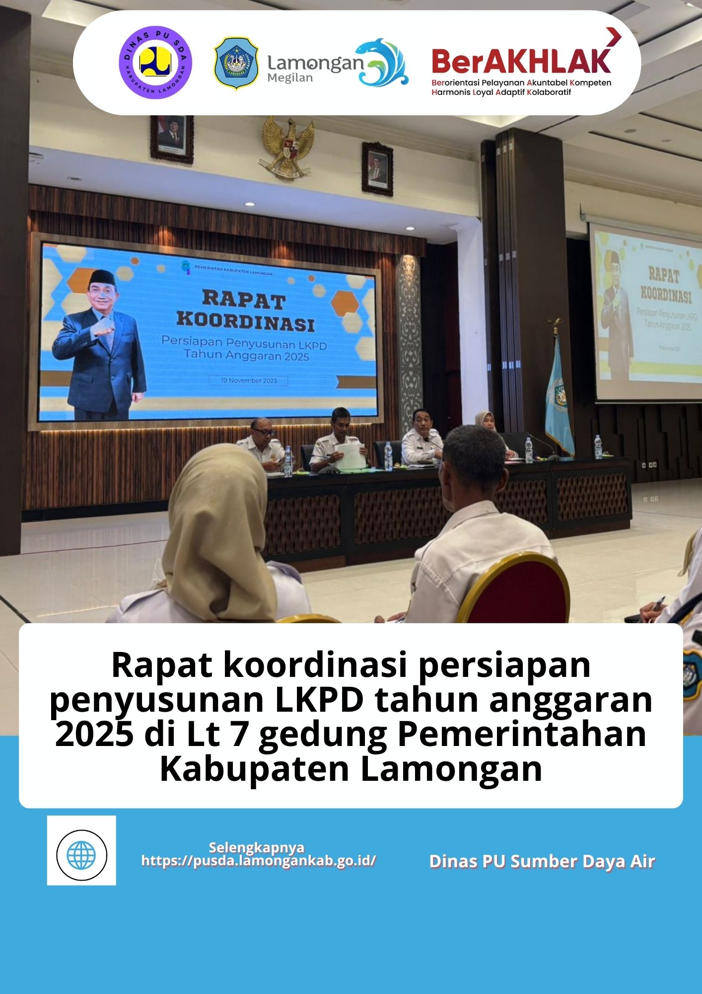 Foto: Rapat koordinasi persiapan penyusunan LKPD tahun anggaran 2025 di Lt 7 gedung Pemerintahan Kabupaten Lamongan