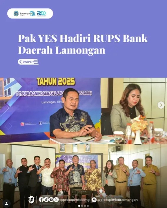 Foto: Pak YES Hadiri RUPS Bank Daerah Lamongan