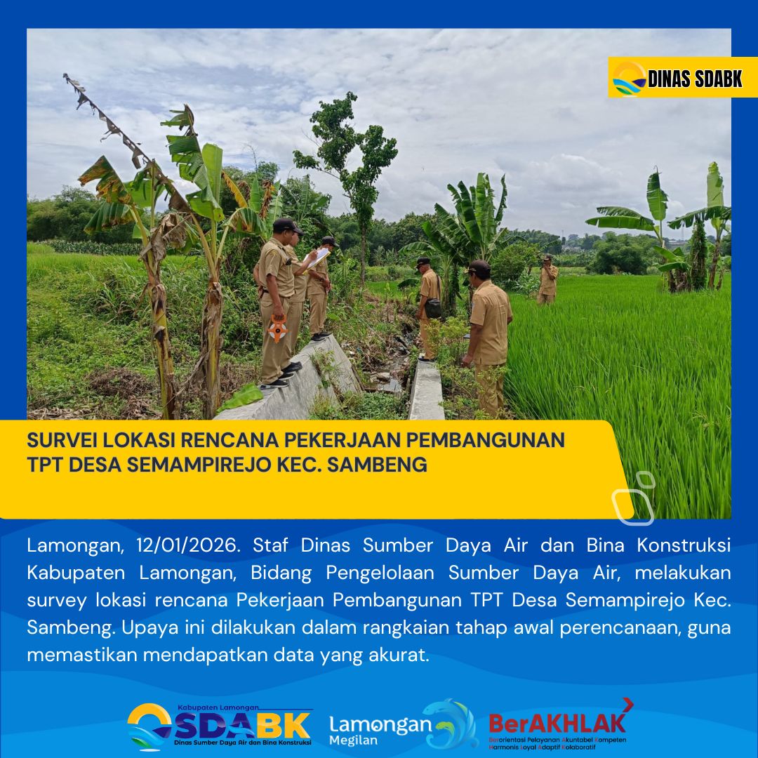 Foto: SURVEI PERENCANAAN PEKERJAAN PEMBANGUNAN TPT DESA SEMAMPIREJO KEC. SAMBENG