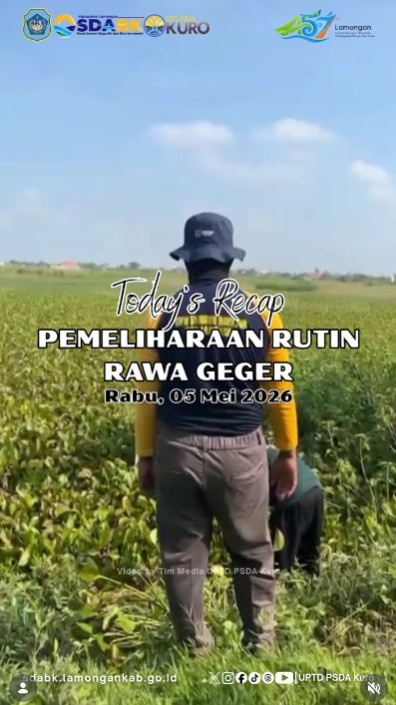 Foto: MENJAGA KEANDALAN INFRASTRUKTUR, PEMBERSIHAN AREA IRIGASI RAWA GEGER DILAKSANAKAN