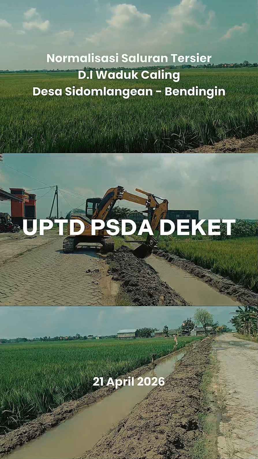 Foto: Normalisasi Saluran Tersier D.I Waduk Caling Desa Sidomlangean - Bendingin