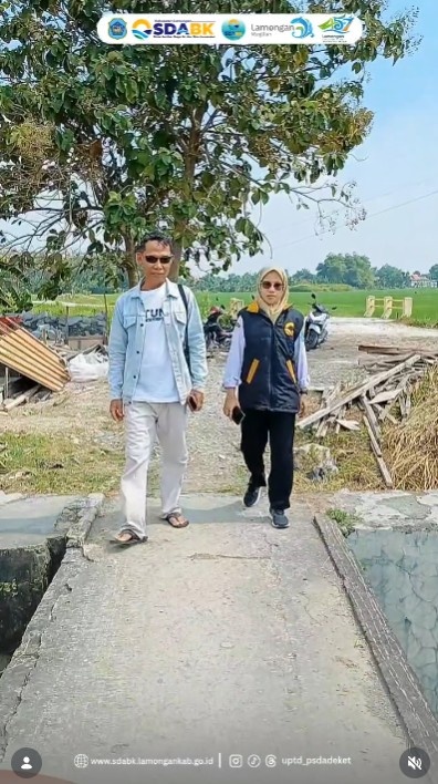 Foto: Monitoring Pekerjaan Rehabilitasi Dam Dopang Desa Bandungsari