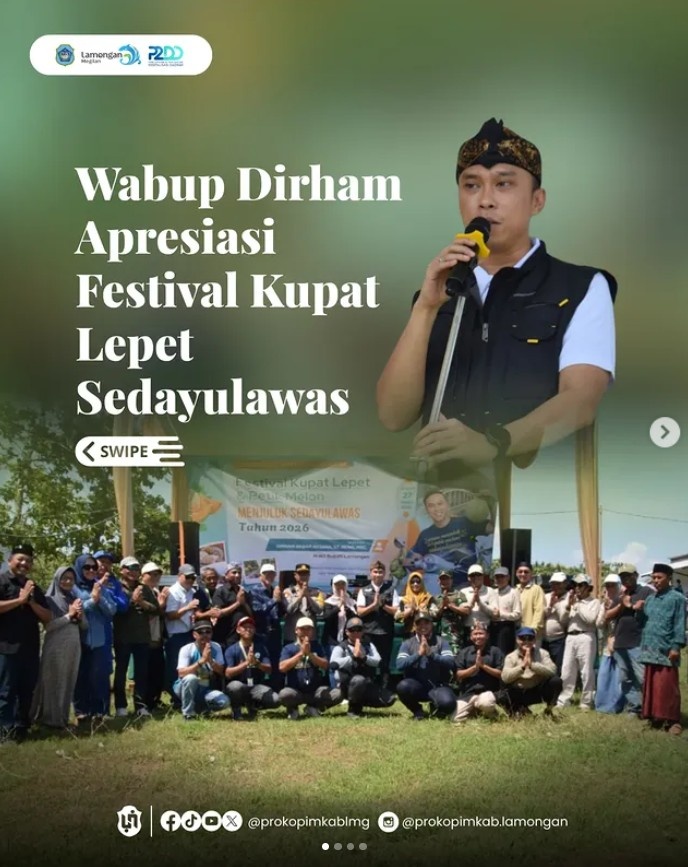 Foto: Wabup Dirham Apresiasi Festival Kupat Lepet Sedayulawas