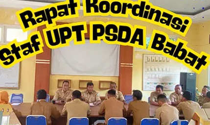 Foto: Rapat Evaluasi UPT PSDA Babat Bahas Pengeluaran Air Waduk Prijetan