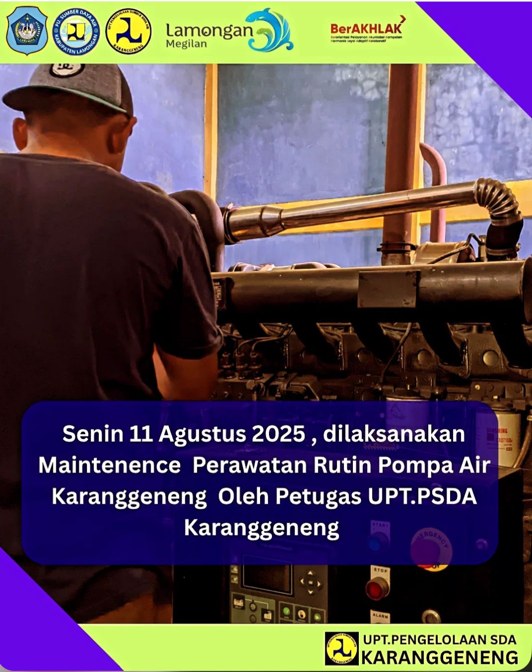 Foto: Maintenance Perawatan Rutin PA Karanggeneng