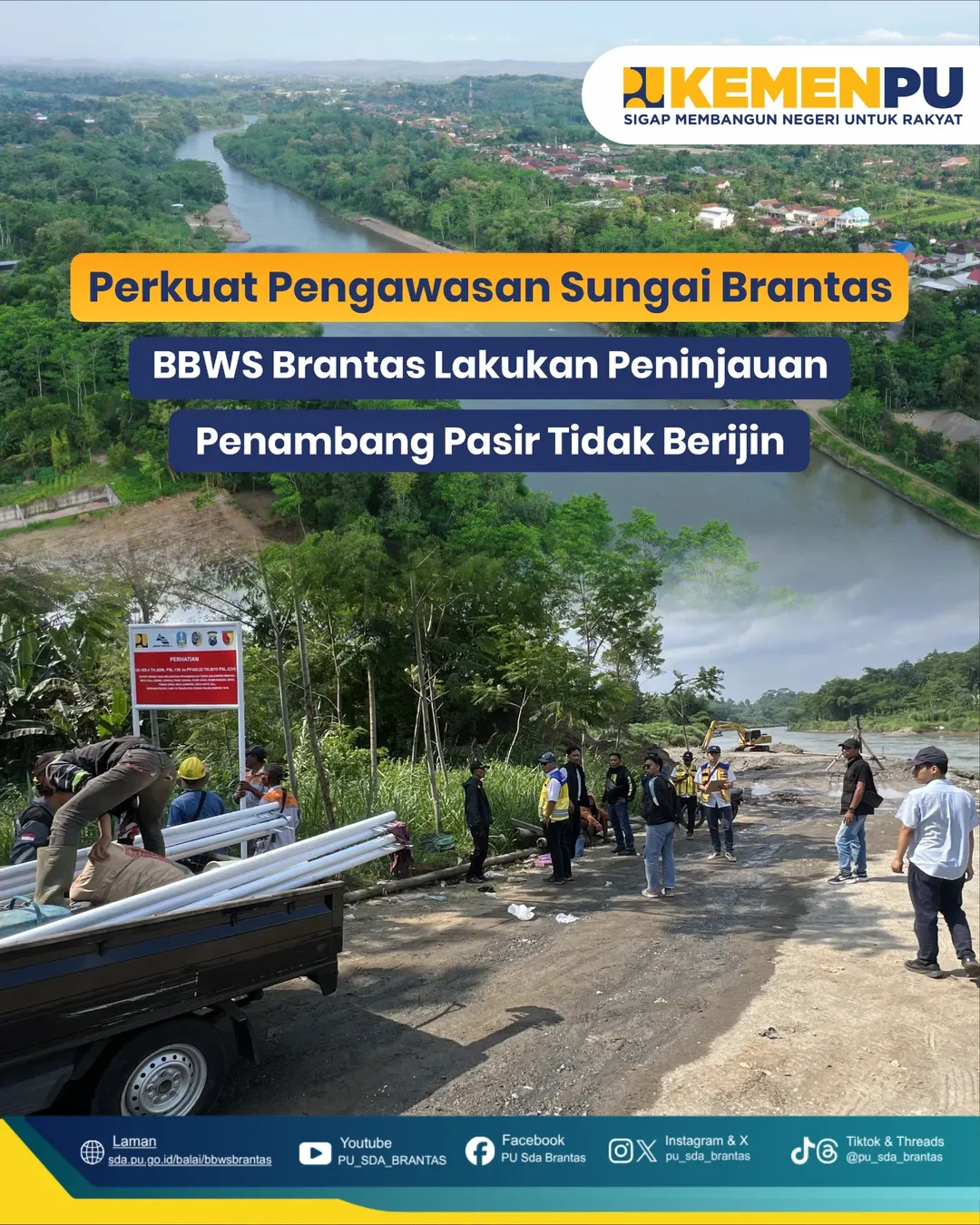 Foto: Peninjauan Penambangan Pasir Tidak Berijin Sungai Brantas