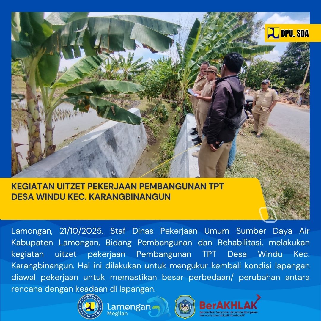 Foto: KEGIATAN UITZET PEKERJAAN PEMBANGUNAN TPT DESA WINDU KEC. KARANGBINANGUN