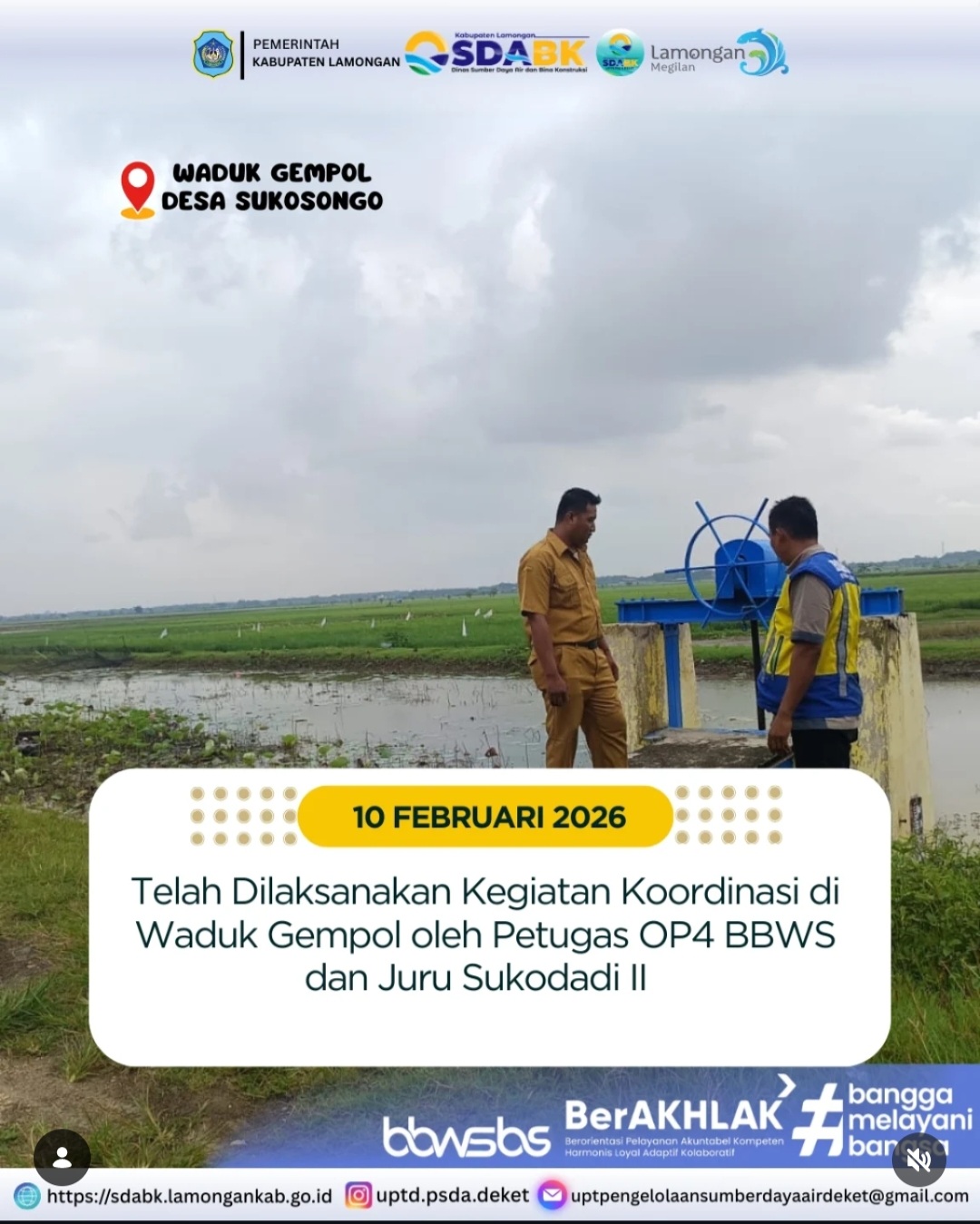 Foto: Kegiatan Koordinasi di Waduk Gempol