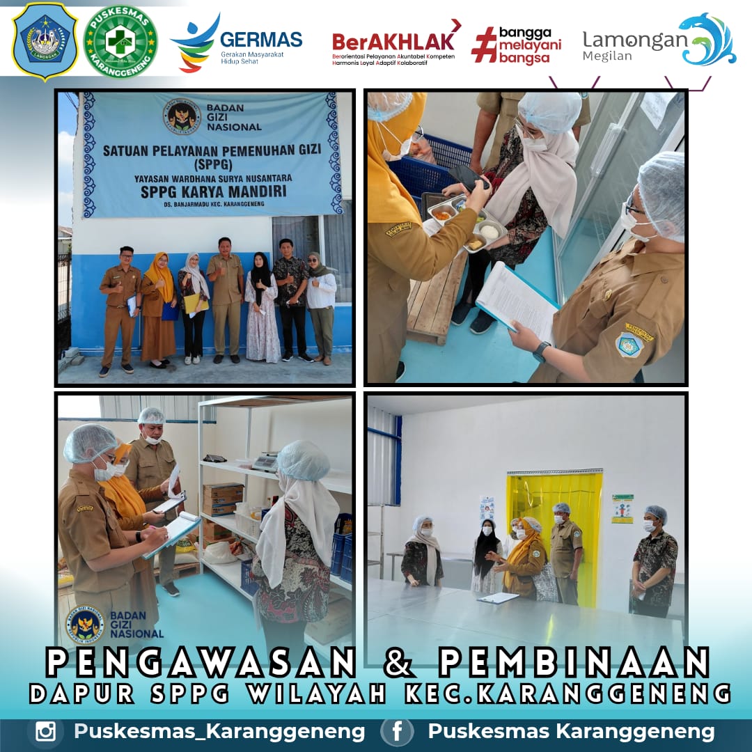 Foto: PENGAWASAN DAN PEMBINAAN DAPUR SPPG DI WILAYAH KEC. KARANGGENENG OLEH TIM DARI PUSKESMAS KARANGGENENG