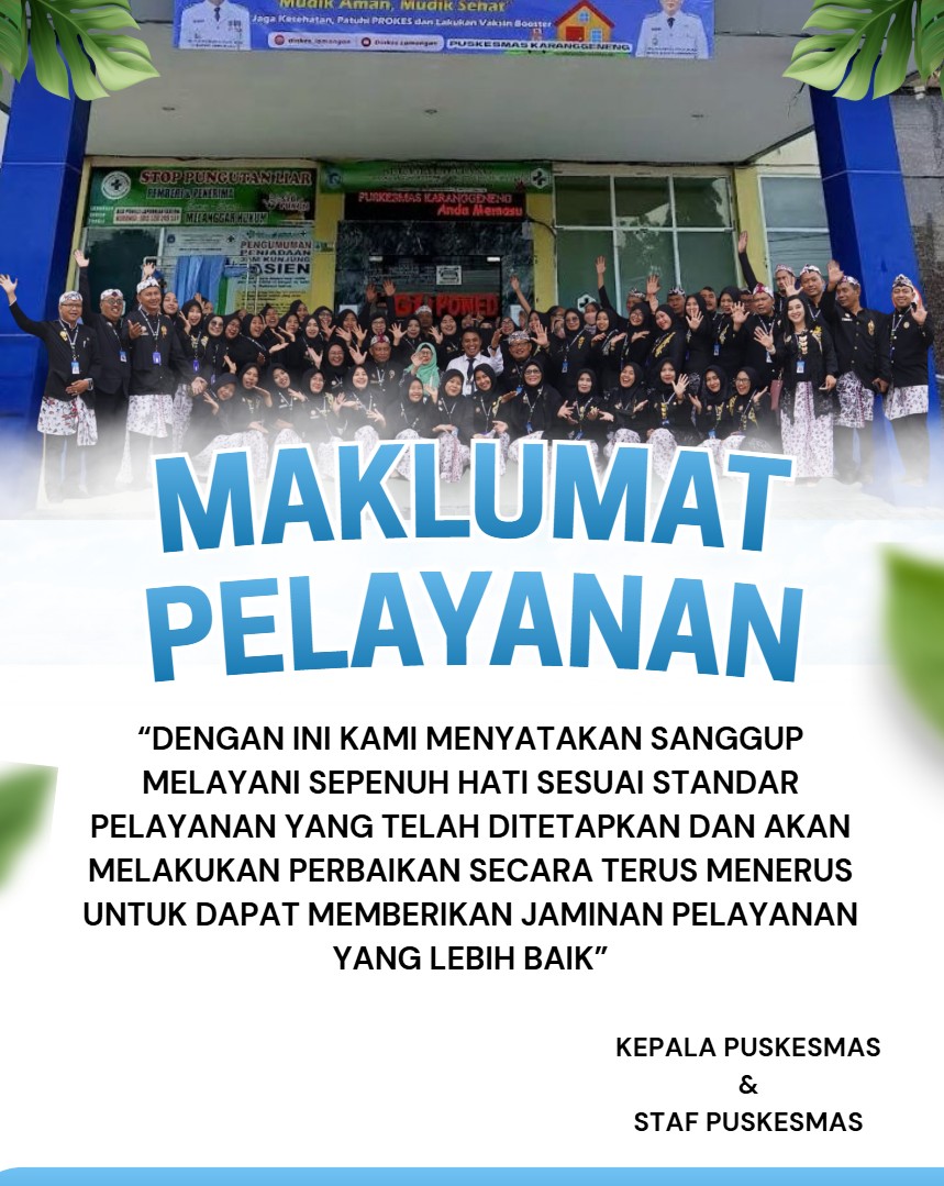 Foto: MAKLUMAT PELAYANAN PUSKESMAS KARANGENENG