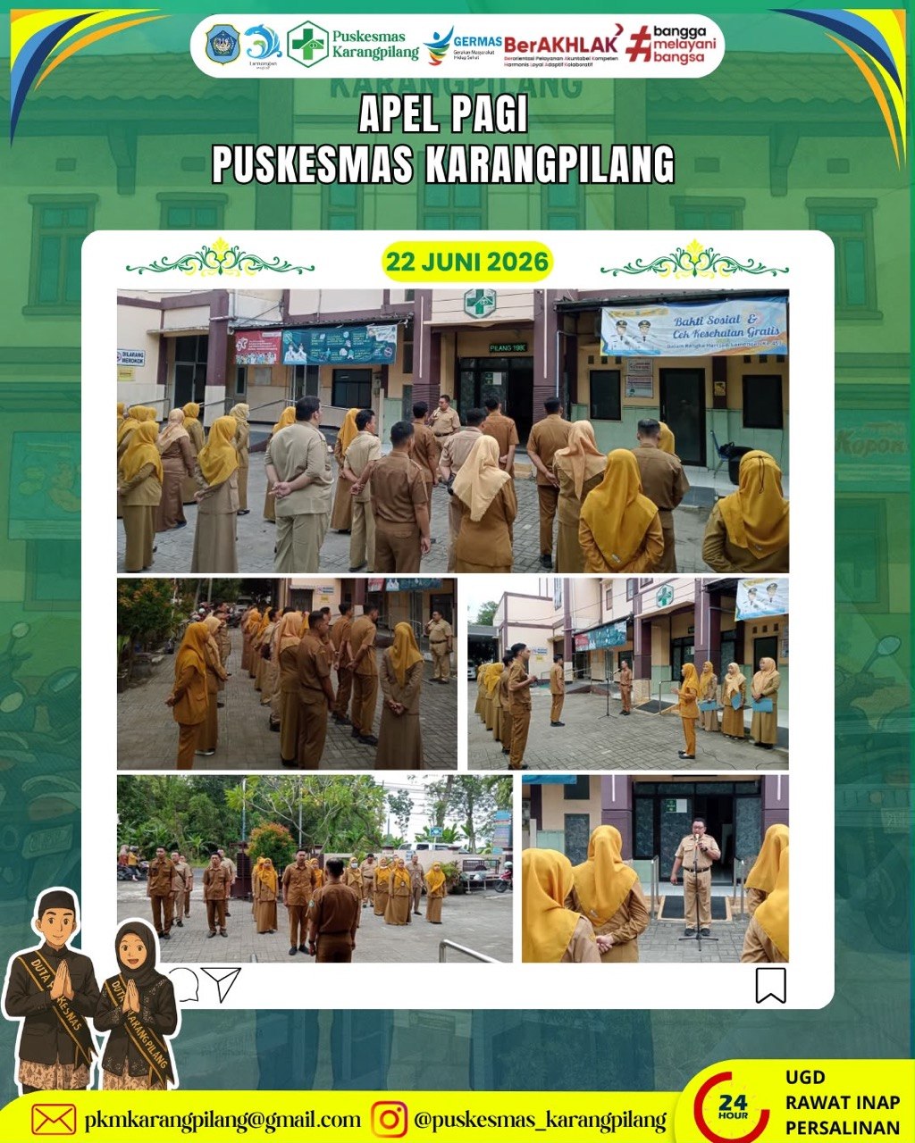 Foto: Apel Pagi Puskesmas Karangpilang