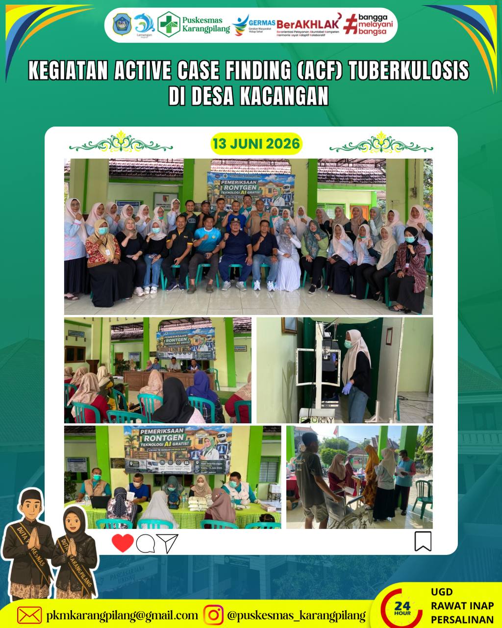 Foto: Kegiatan Active Case Finding (ACF) Tuberkulosis Desa Kacangan