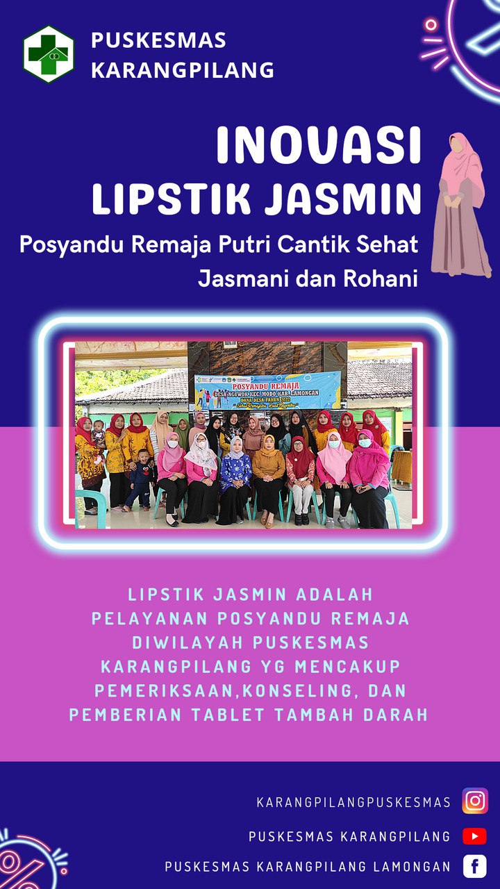 Foto: LIPSTIK JASMIN ( Posyandu Remaja Putri Cantik Sehat Jasmani dan Rohani)