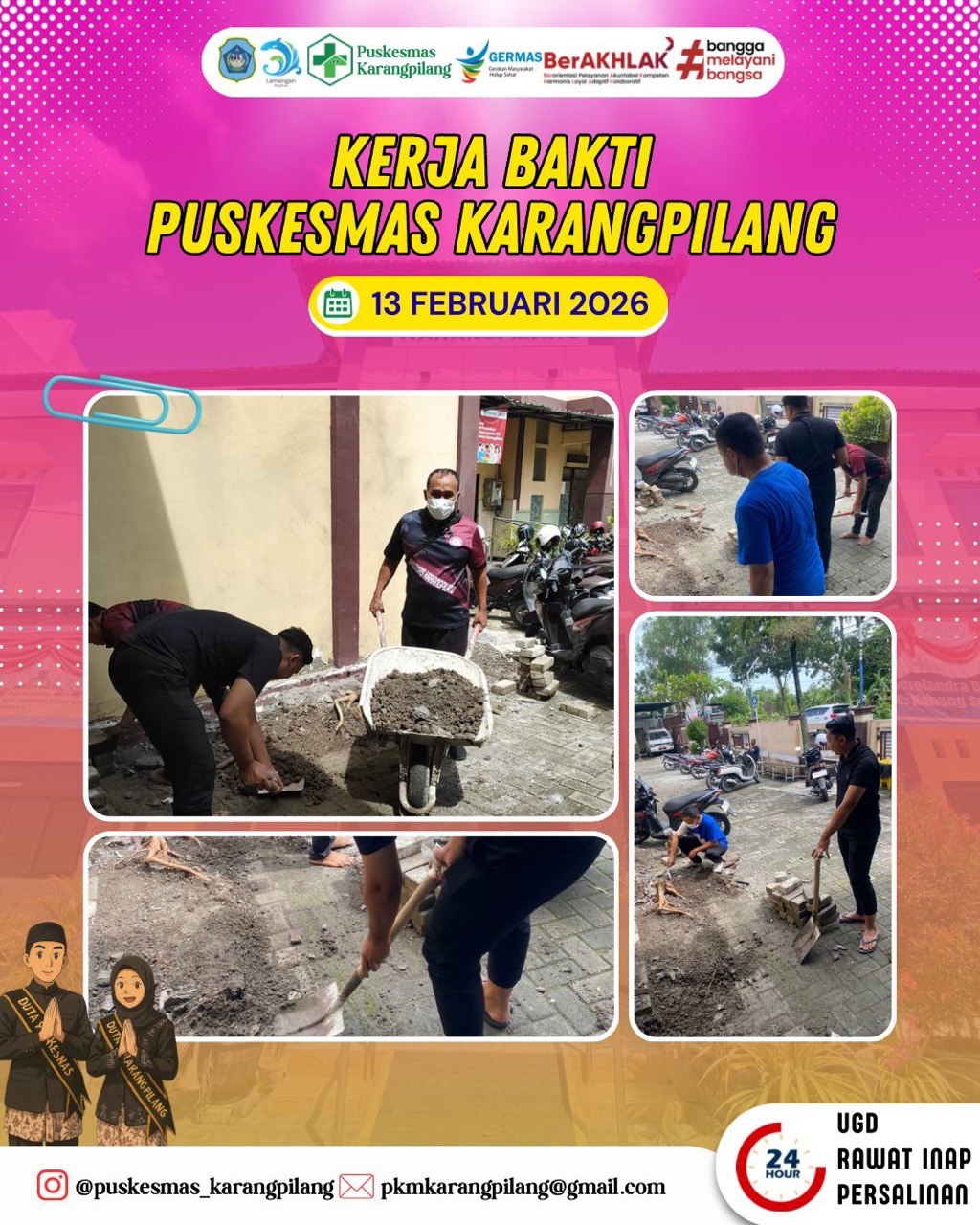 Foto: Kerja Bakti Puskesmas Karangpilang