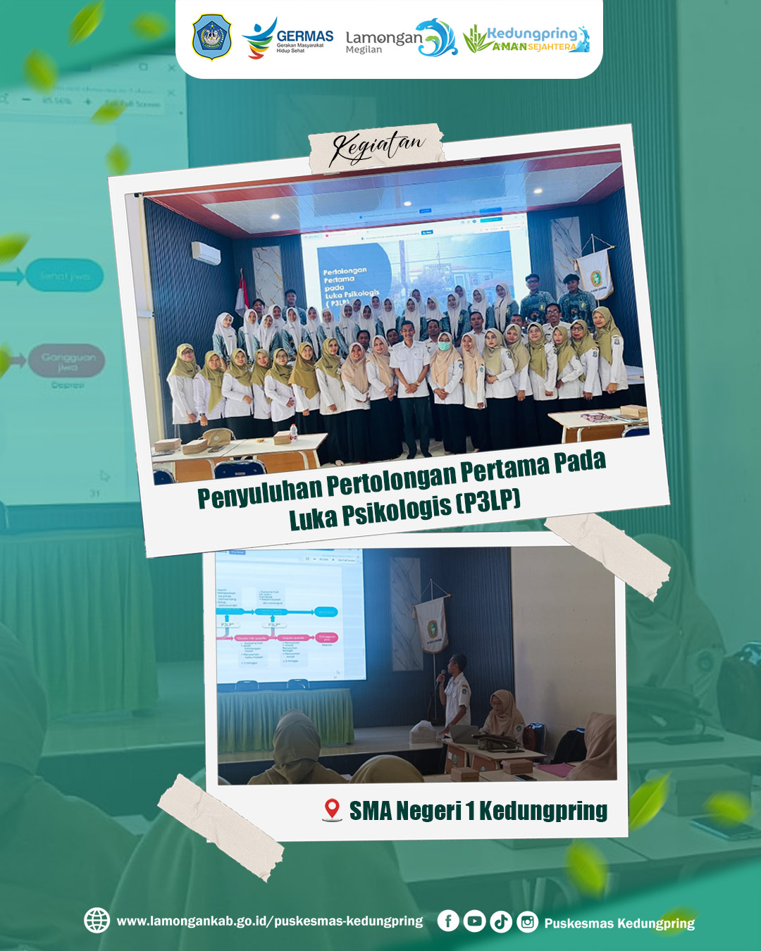 Foto: GIAT PENYULUHAN P3LP DI SMA NEGERI 1 KEDUNGPRING