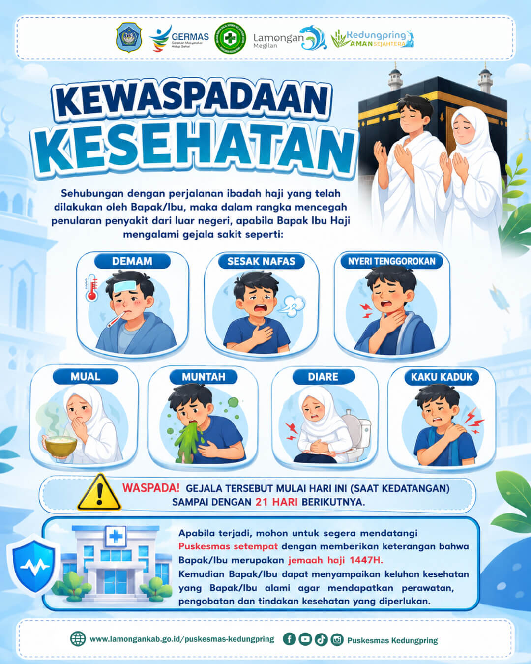 Foto: KEWASPADAAN KESEHATAN KEPULANGAN JAMAAH HAJI
