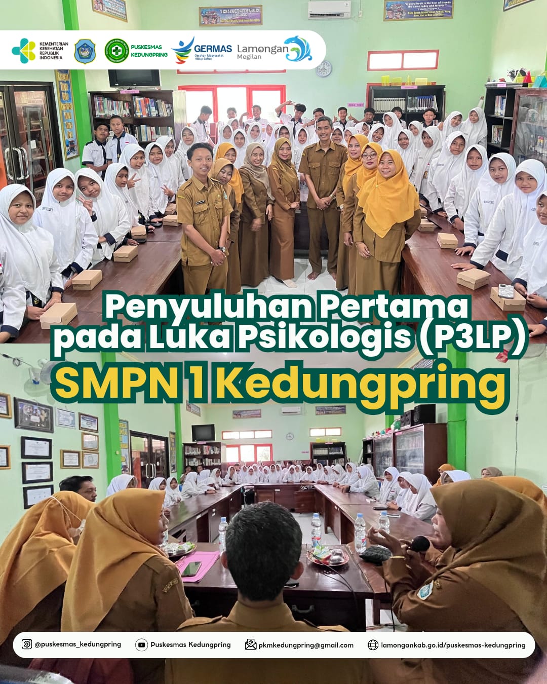 Foto: Penyuluhan Pertolongan Pertama Pada Luka Psikologis (P3LP) di SMPN 1 Kedungpring