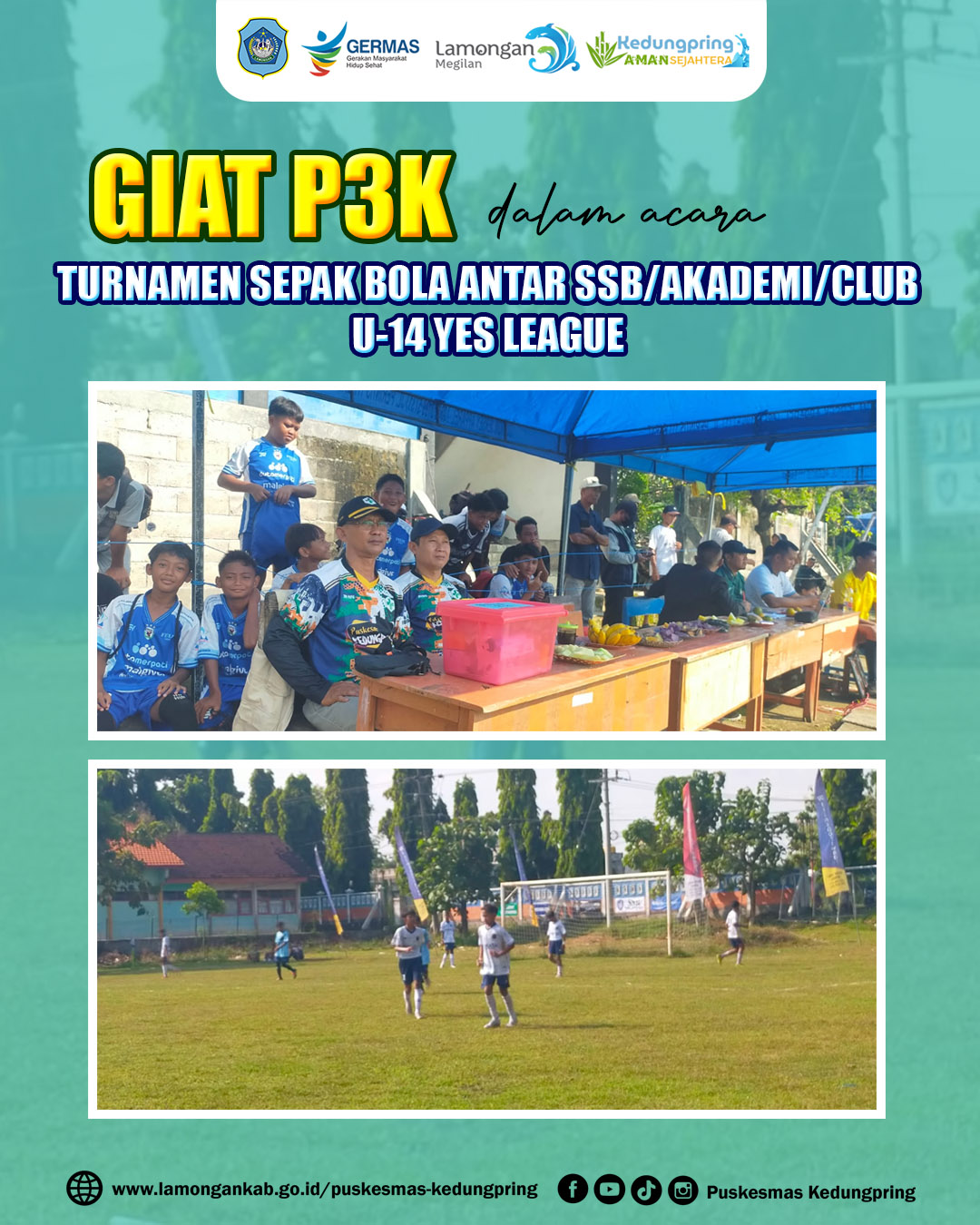 Foto: P3K DI TURNAMEN YES LEAGUE U-14 DI LAPANGAN SNEKING ONE KEDUNGPRING