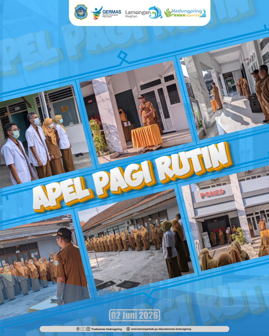 Foto: GIAT APEL PAGI RUTIN PUSKESMAS KEDUNGPRING