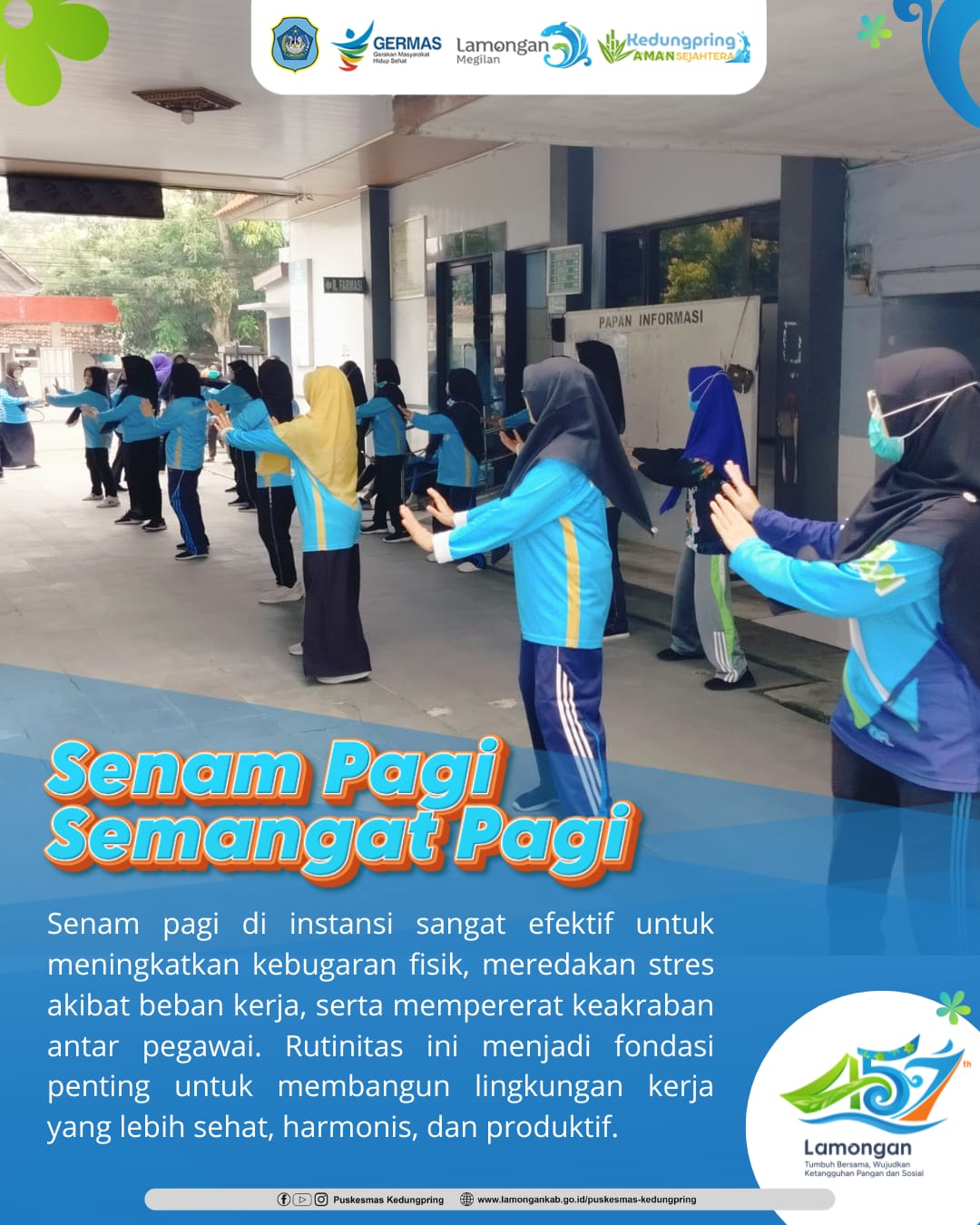 Foto: SENAM PAGI PUSKESMAS KEDUNGPRING