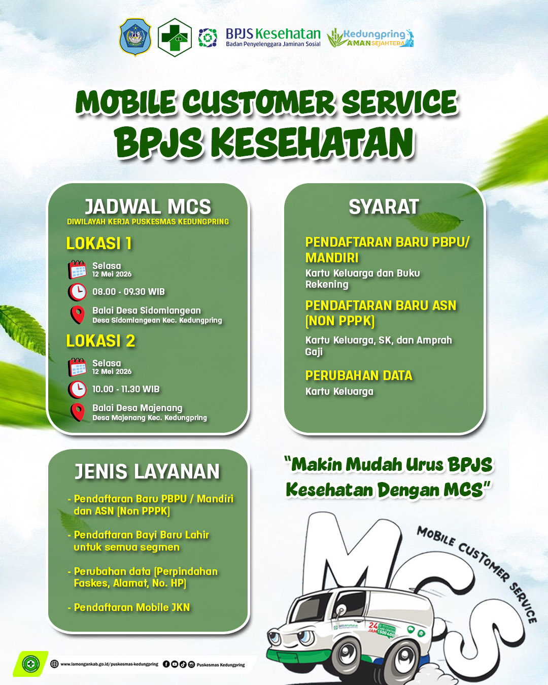 Foto: JADWAL MOBILE CUSTOMER SERVICE (MCS) BPJS KESEHATAN BULAN MEI 2026