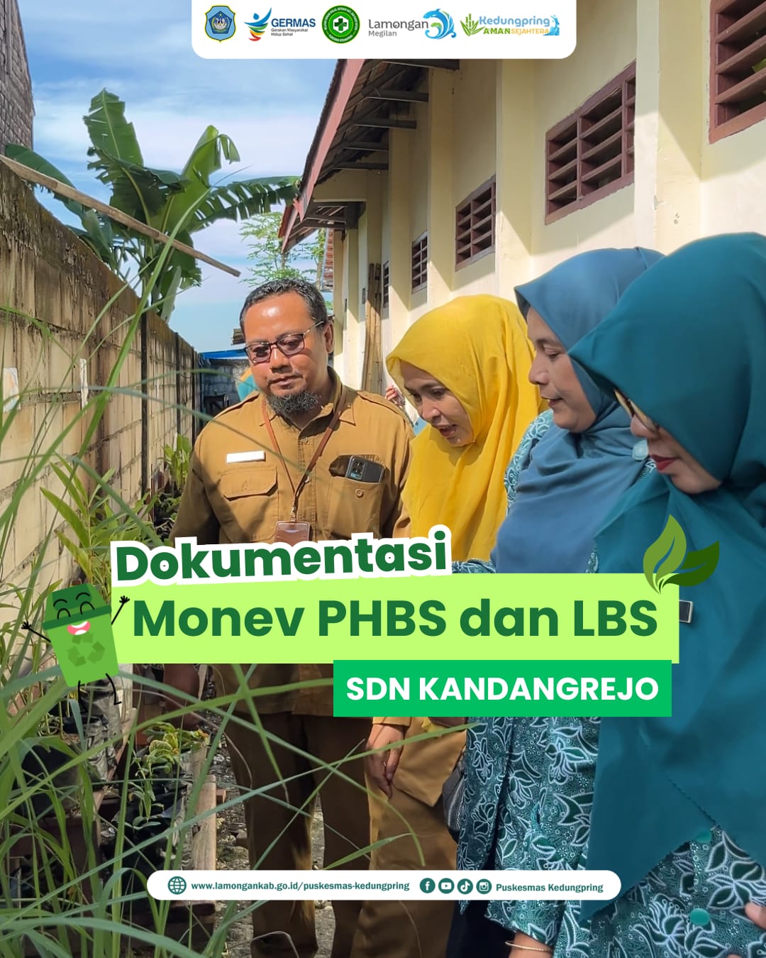 Foto: KEGIATAN MONEV PHBS DAN LBS BERSAMA TPPKK KECAMATAN KEDUNGPRING DAN POKJA 4
