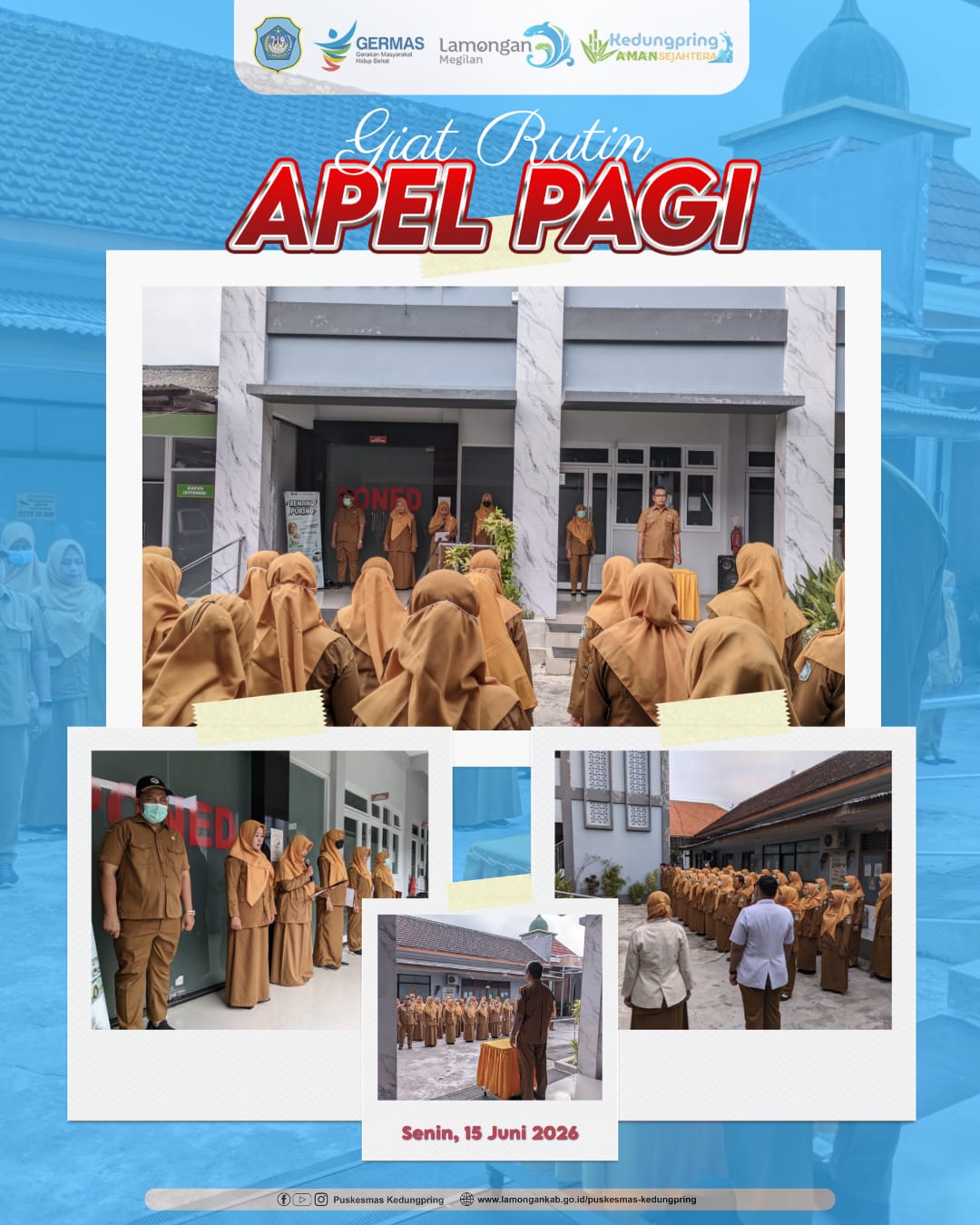 Foto: GIAT RUTIN APEL PAGI PUSKESMAS KEDUNGPRING
