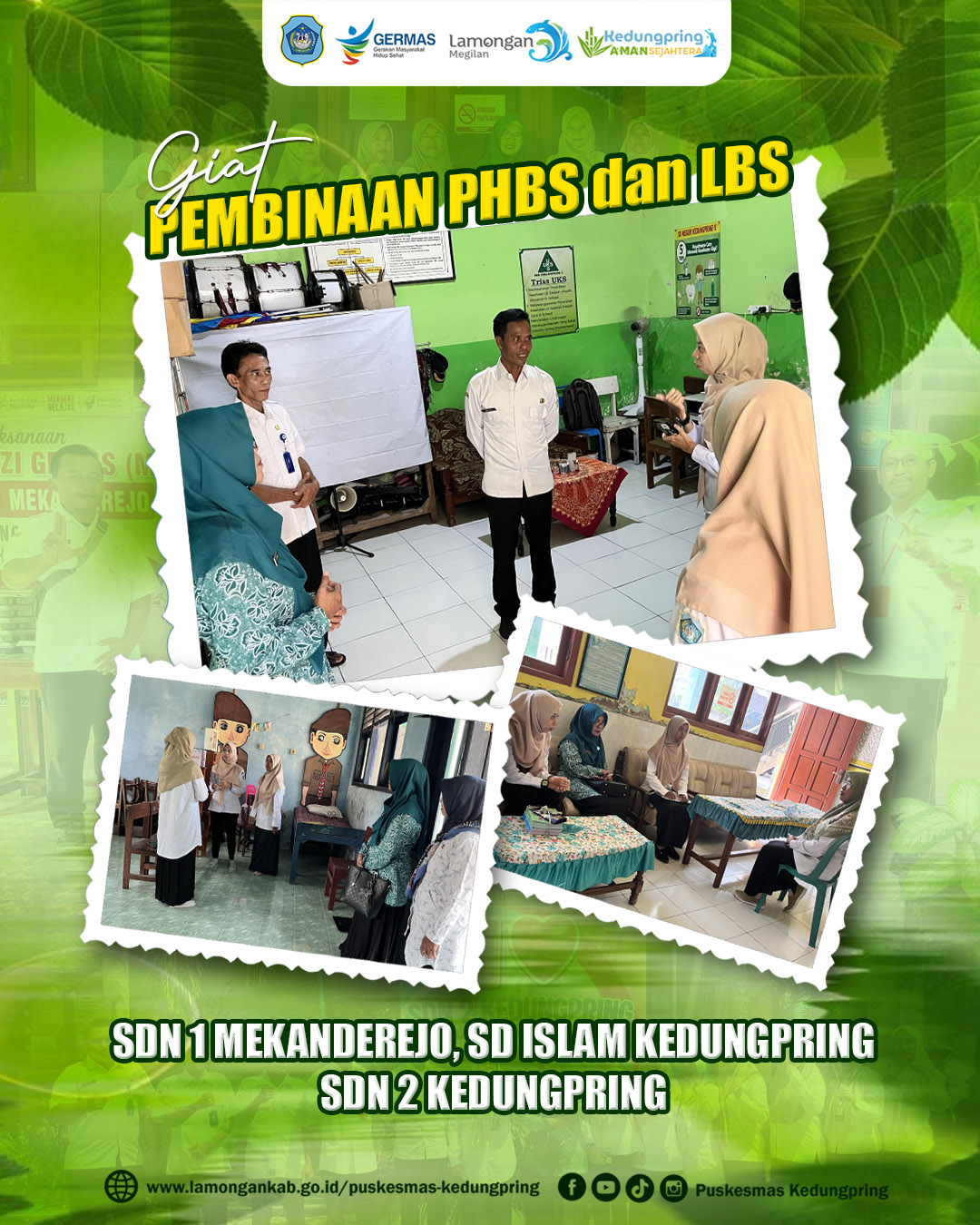 Foto: PEMBINAAN PHBS DAN LBS SDN 1 MEKANDEREJO, SD ISLAM KEDUNGPRING, SDN 2 KEDUNGPRING
