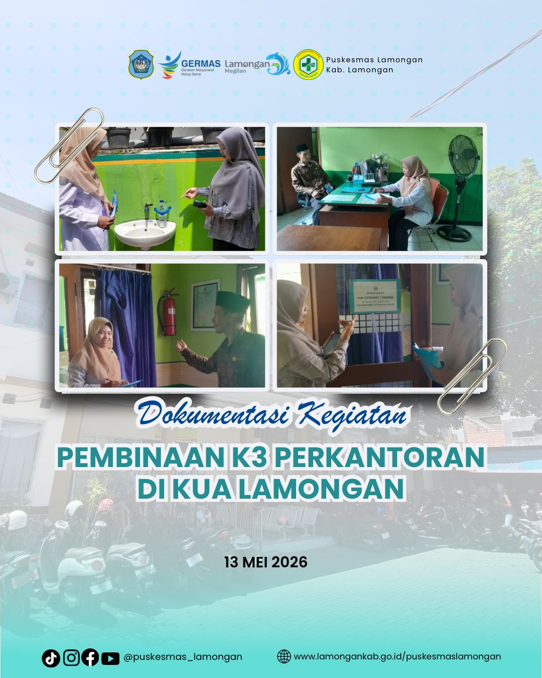 Foto: PEMBINAAN KESEHATAN DAN KESELAMATAN KERJA (K3) PERKANTORAN DI KUA LAMONGAN