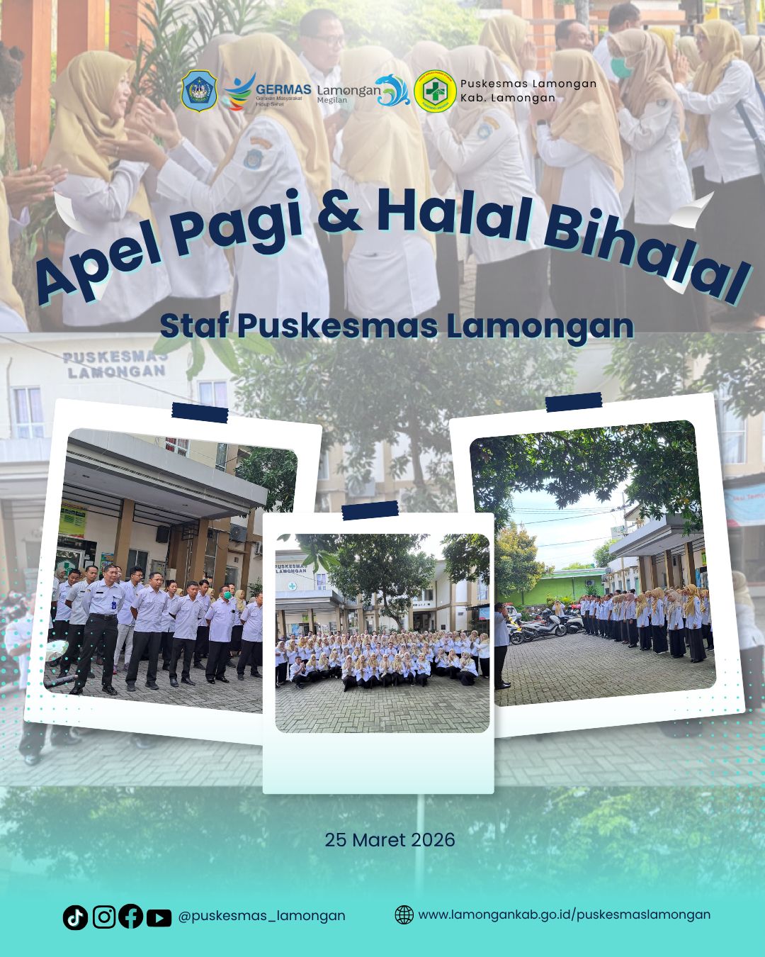 Foto: Apel Pagi & Halal Bihalal Staf Puskesmas Lamongan