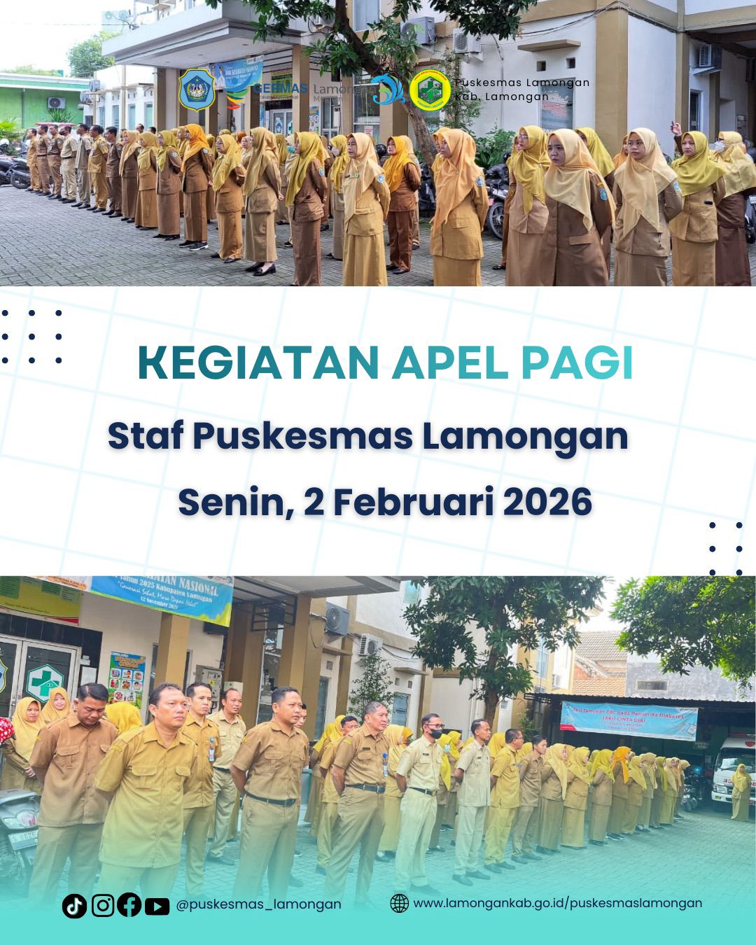 Foto: Apel Pagi Staf Puskesmas Lamongan