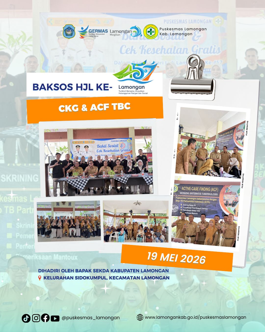 Foto: BAKSOS HJL KE-457, CKG & ACF DI KELURAHAN SIDOKUMPUL