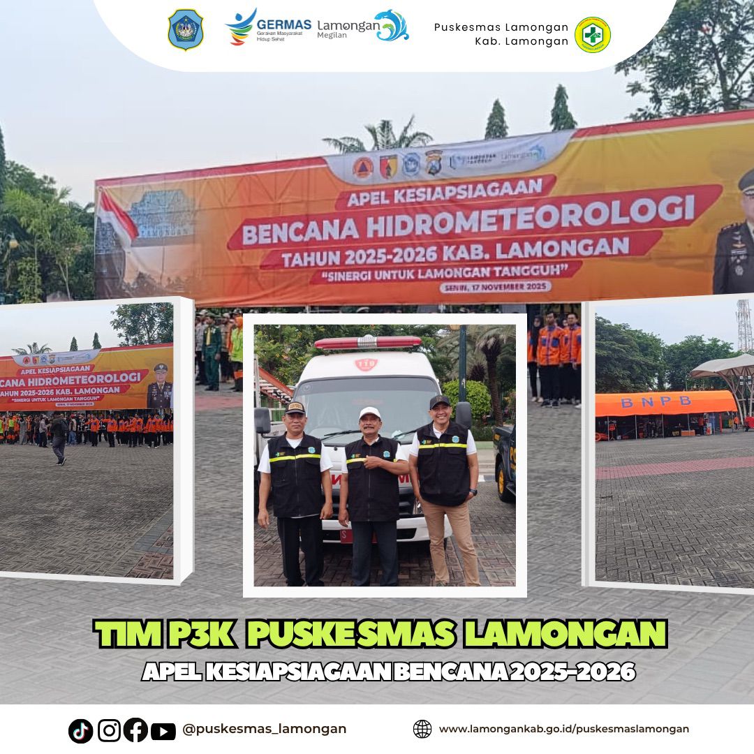 TIM P3K Puskesmas Lamongan Apel Kesiapsiagaan bencana 2025 - 2026