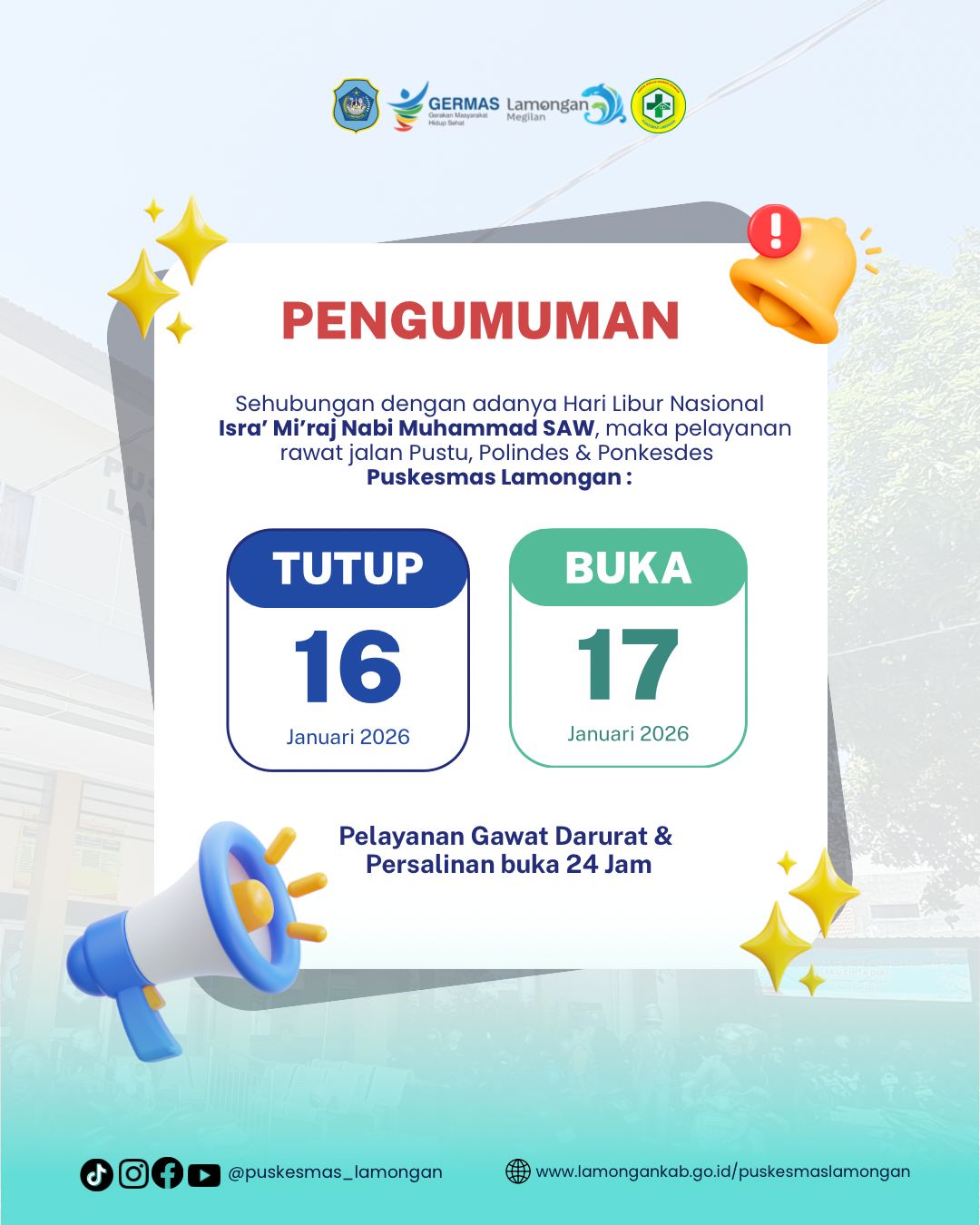 Foto: PENGUMUMAN !!!! hari libur nasional memperingati isra' mi'raj