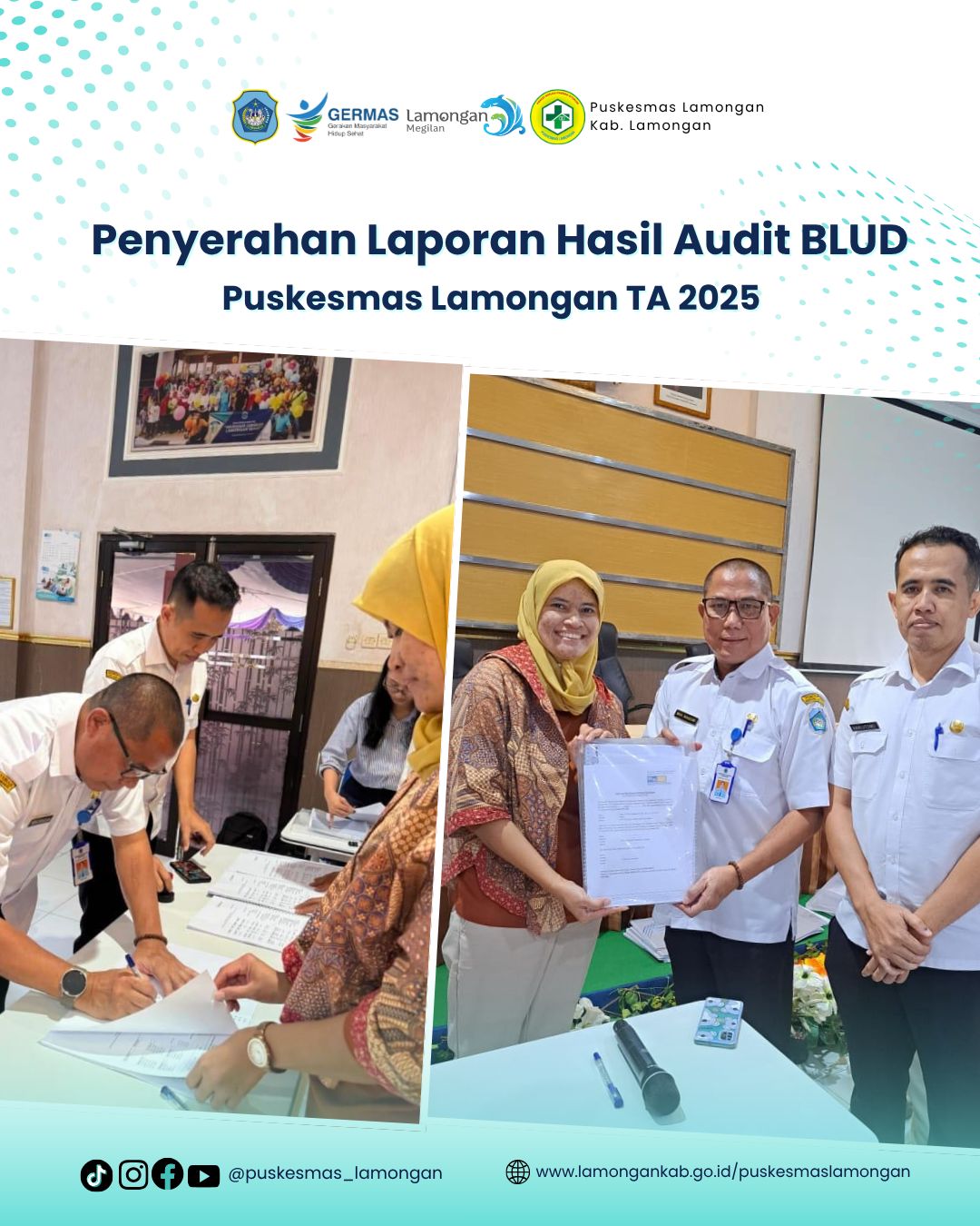 Foto: Penyerahan Laporan Hasil Audit BLUD Puskesmas