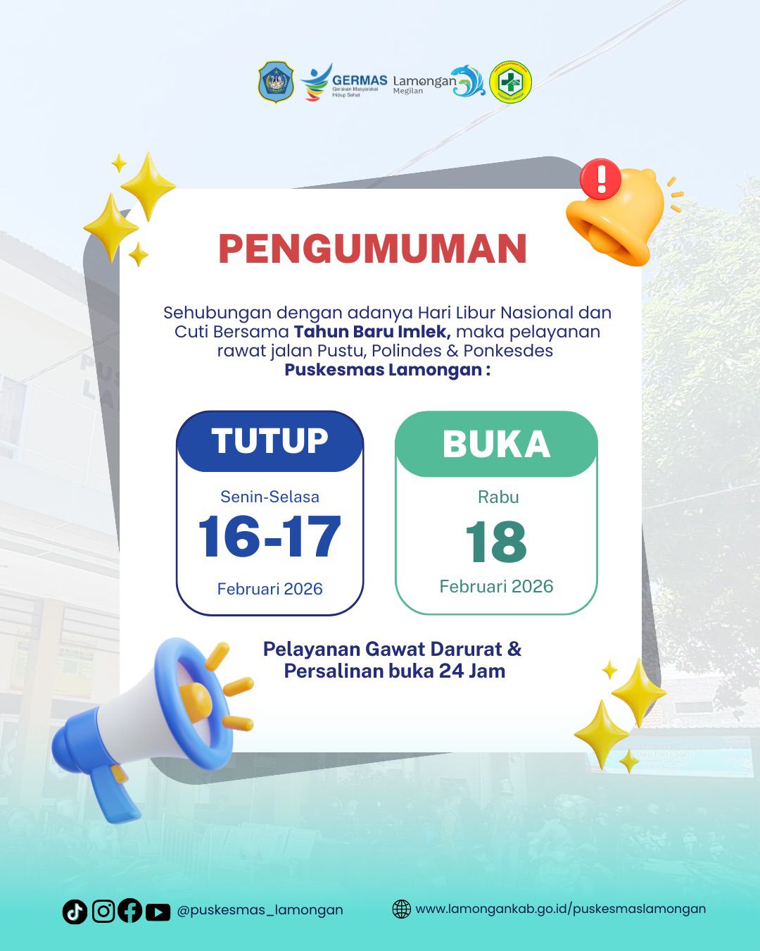 📢 Info Libur Pelayanan