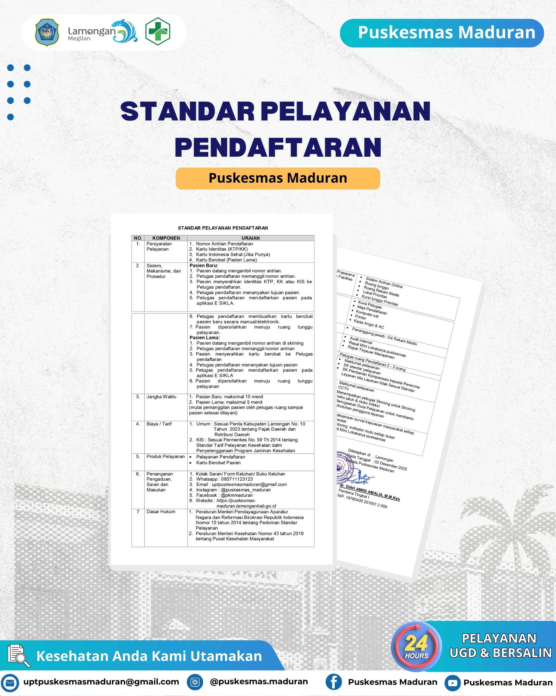 Foto: STANDAR PELAYANAN PENDAFTARAN