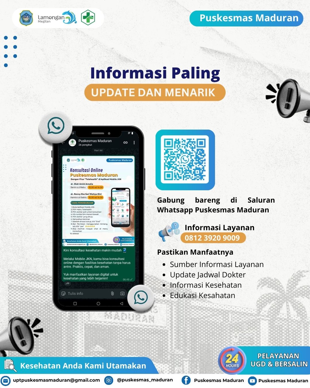 Foto: 📢 Dapatkan Informasi Paling Update dan Menarik Bersama Puskesmas Maduran! 🏥✨