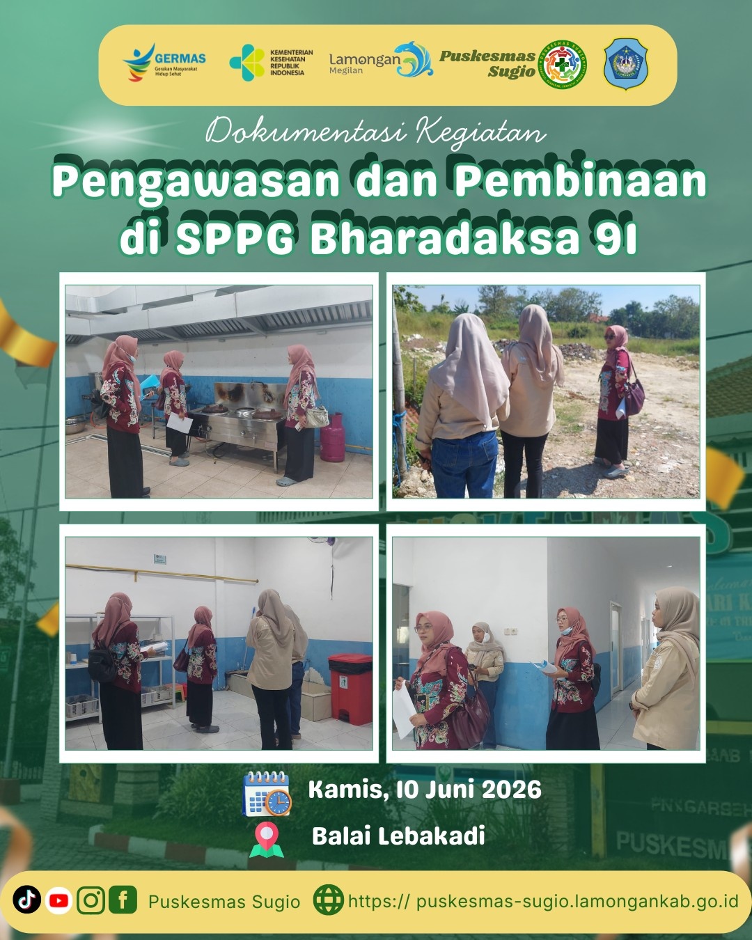 Foto: Wujudkan Lingkungan Sehat dan Prima, Puskesmas Sugio Gelar Pengawasan dan Pembinaan di SPPG Bharadaksa 91