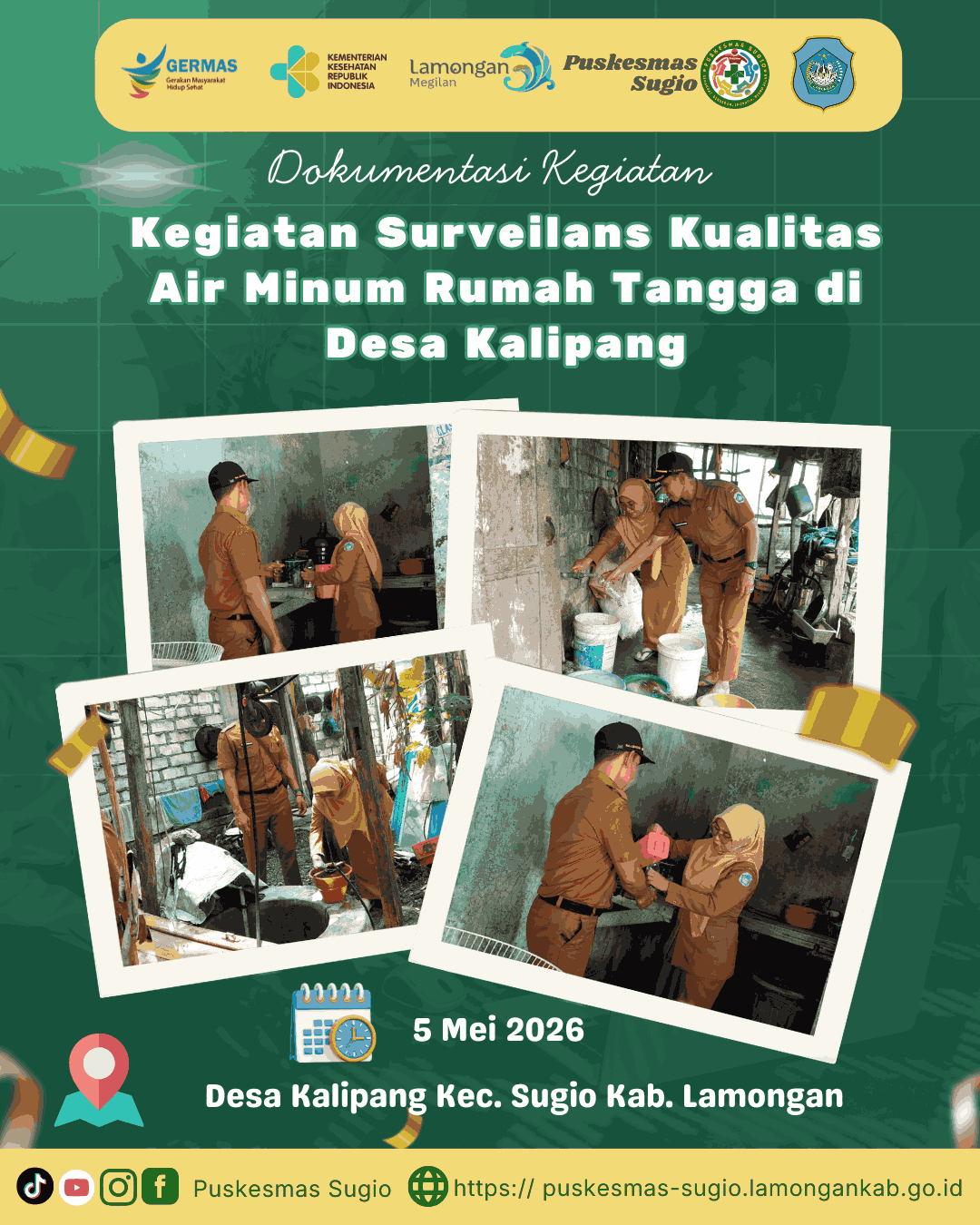 Foto: Menjamin Keamanan Konsumsi Air Keluarga melalui Surveilans Kualitas Air di Desa Kalipang