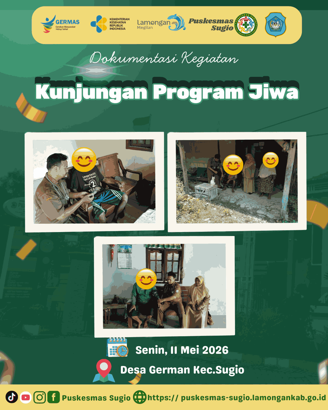 Foto: Puskesmas Sugio Laksanakan Kunjungan Rumah Pasien ODGJ di Desa German guna Pastikan Keberlanjutan Terapi