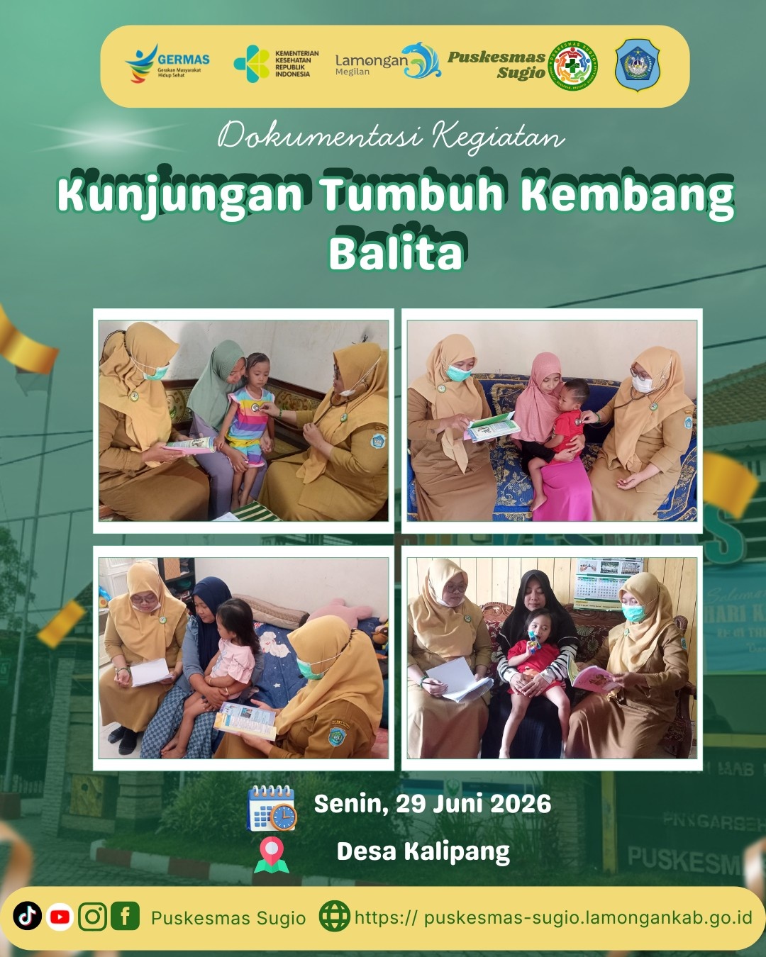 Foto: Pastikan Tumbuh Kembang Optimal, Bidan dan Perawat Desa Kalipang Lakukan Kunjungan Rutin Balita