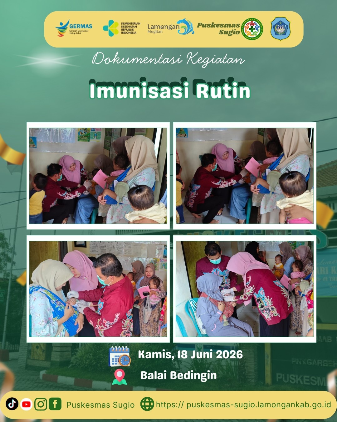 Foto: Sinergi Bidan dan Perawat Desa Bedingin Puskesmas Sugio Gelar Imunisasi Rutin guna Lindungi Anak dari Penyakit Menular