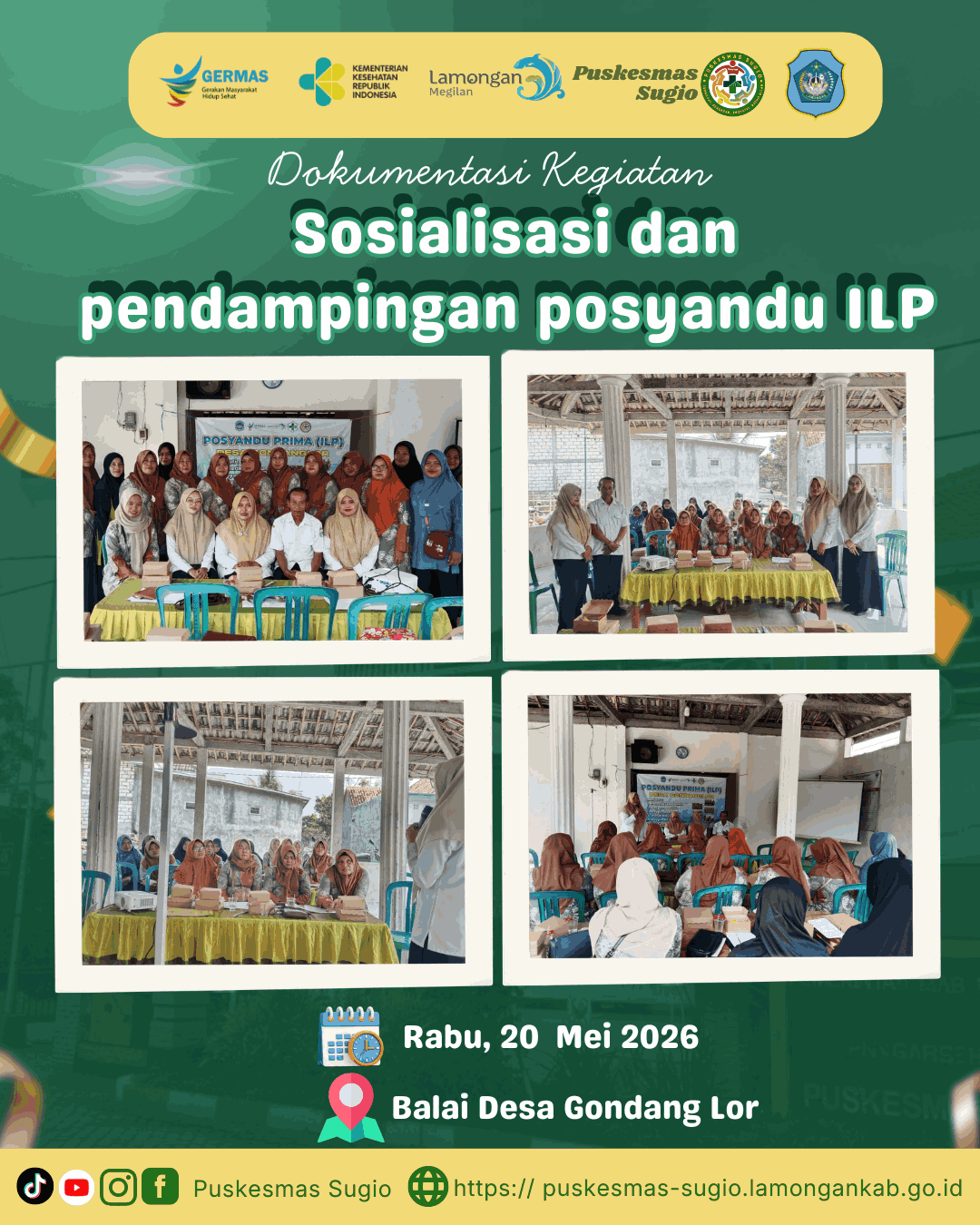 Foto: Perkuat Layanan Berbasis Siklus Hidup, Puskesmas Sugio Gelar Sosialisasi dan Pendampingan Posyandu ILP di Desa Gondang Lor